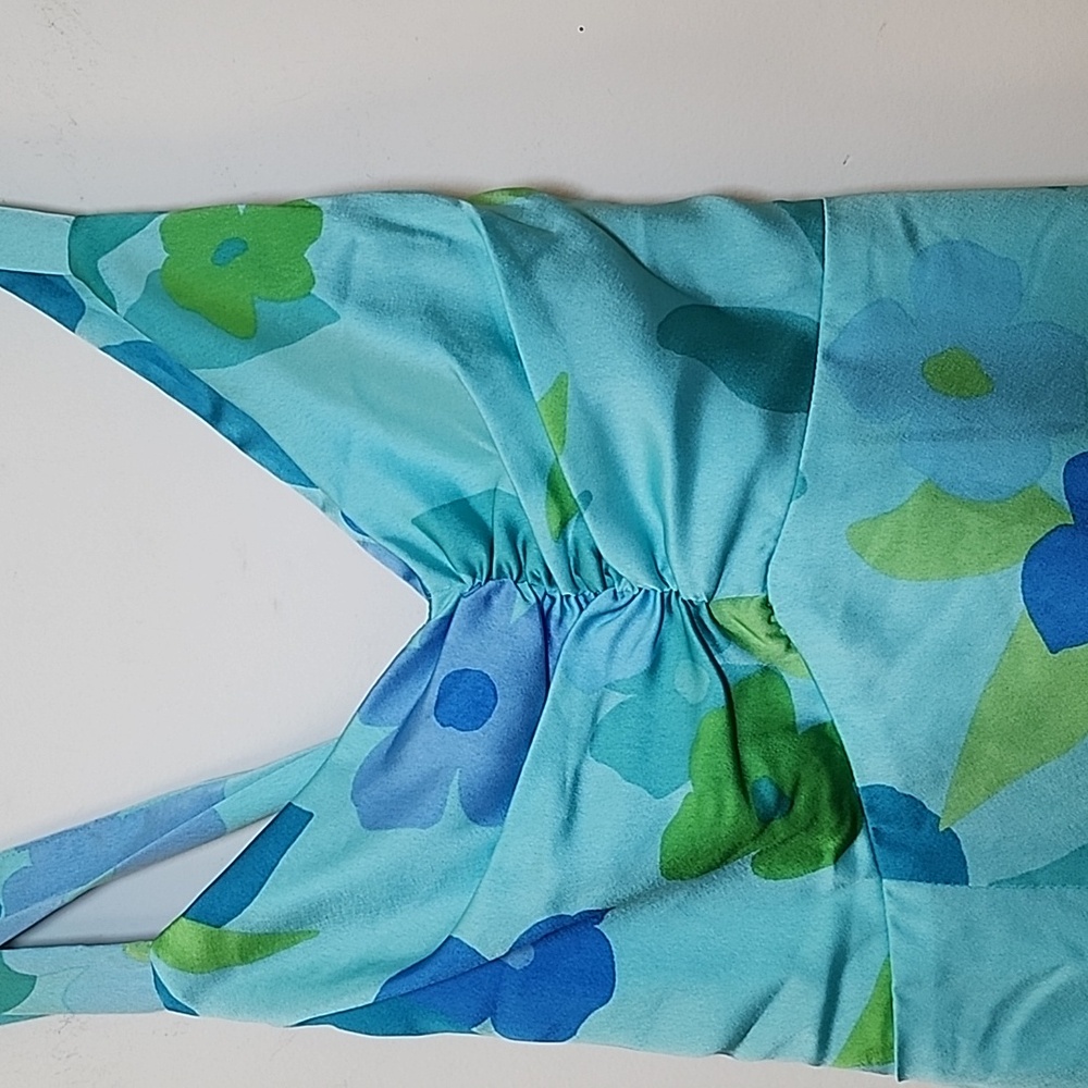 NWT ShowMeYourMuMu Mina Midi Slip Split Dress Picadilly Blue Luxe Satin Sz S - Picture 8 of 16